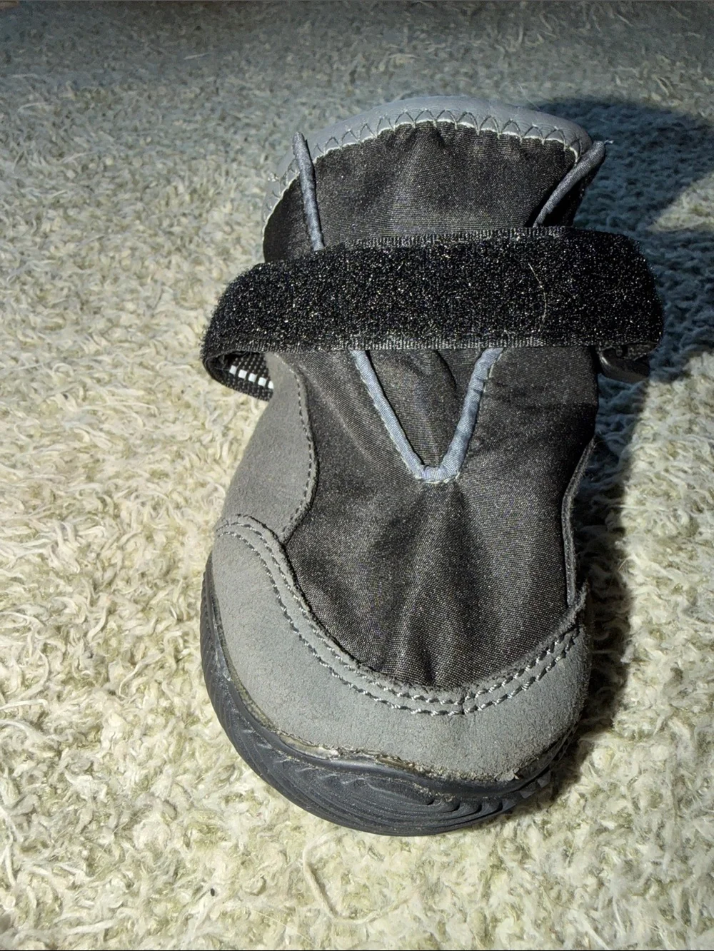 Top Paw Black & Gray Dog Booties with Velcro Straps